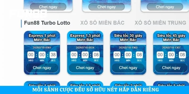 Mỗi sảnh cược đều sở hữu nét hấp dẫn riêng