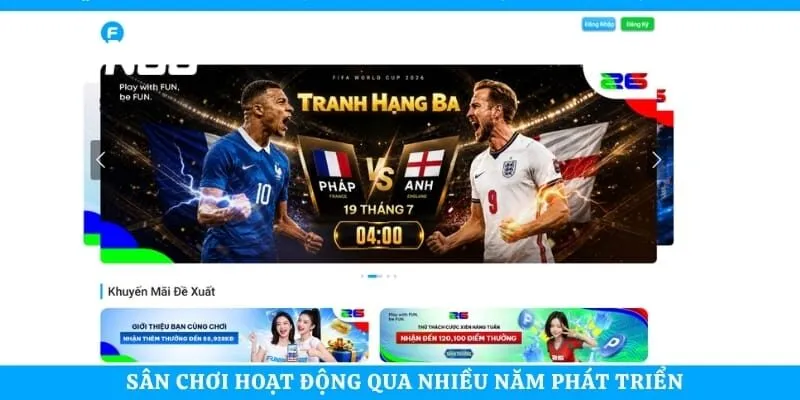 Sân chơi hoạt động qua nhiều năm phát triển